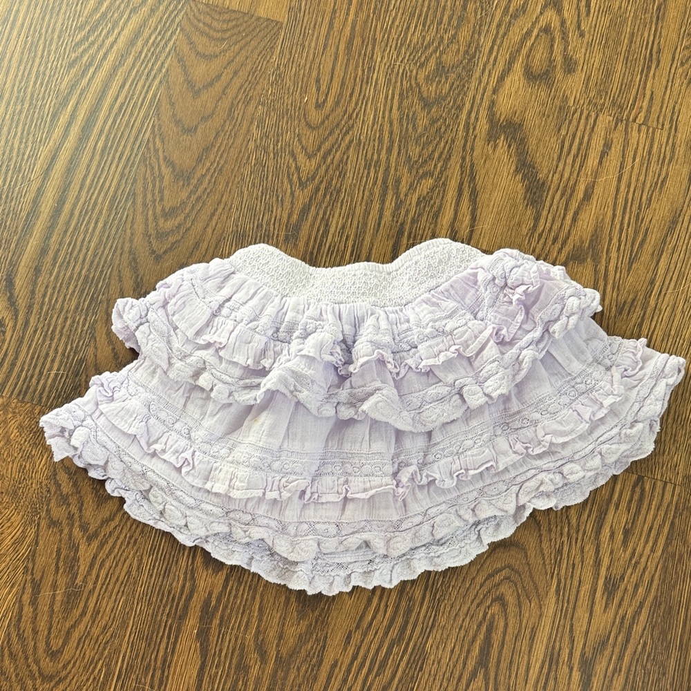 LoveShackFancy Lilac Embroidered Skirt size 4-5